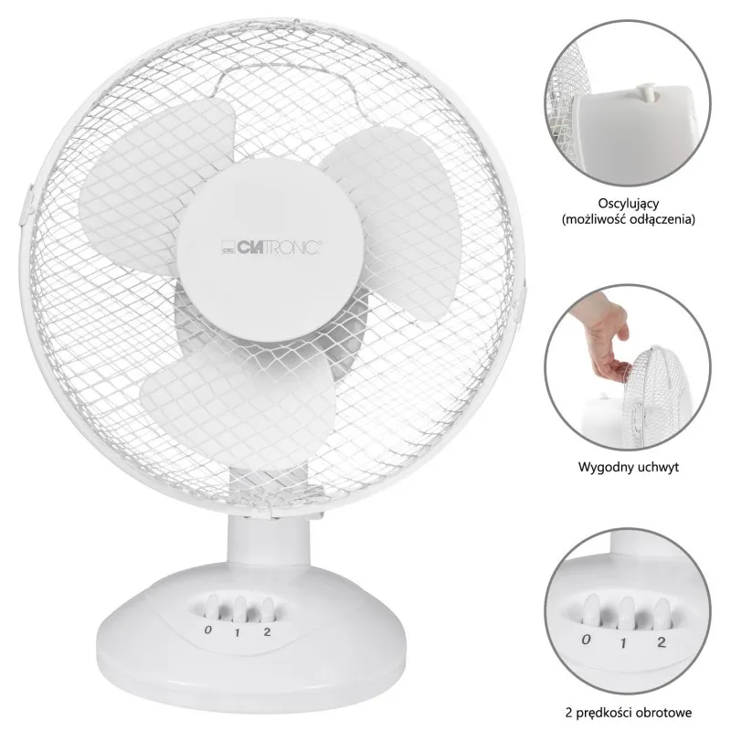 Настольный вентилятор Clatronic VL 3601 белый